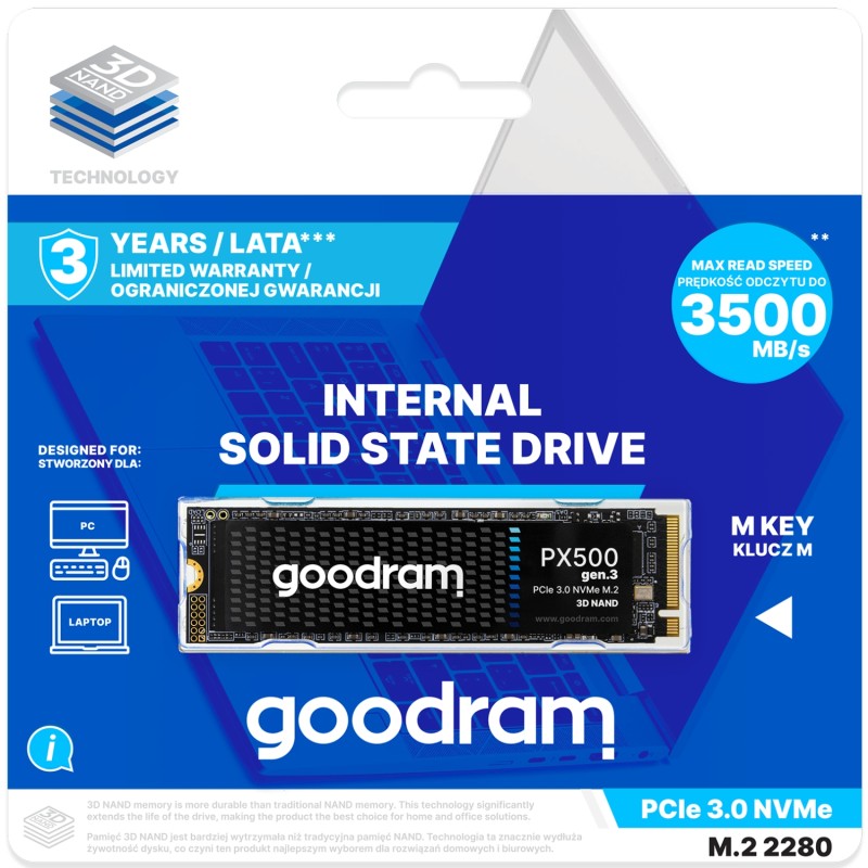 SSD-накопитель (твердотельный накопитель) GoodRAM PX500 1 ТБ