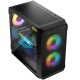 Корпус ПК (компьютерный корпус) LogicConcept PORTOS MESH+GLASS ARGB 3x120 мм чёрный без БП mATX