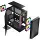 Корпус ПК (компьютерный корпус) LogicConcept PORTOS MESH+GLASS ARGB 3x120 мм чёрный без БП mATX