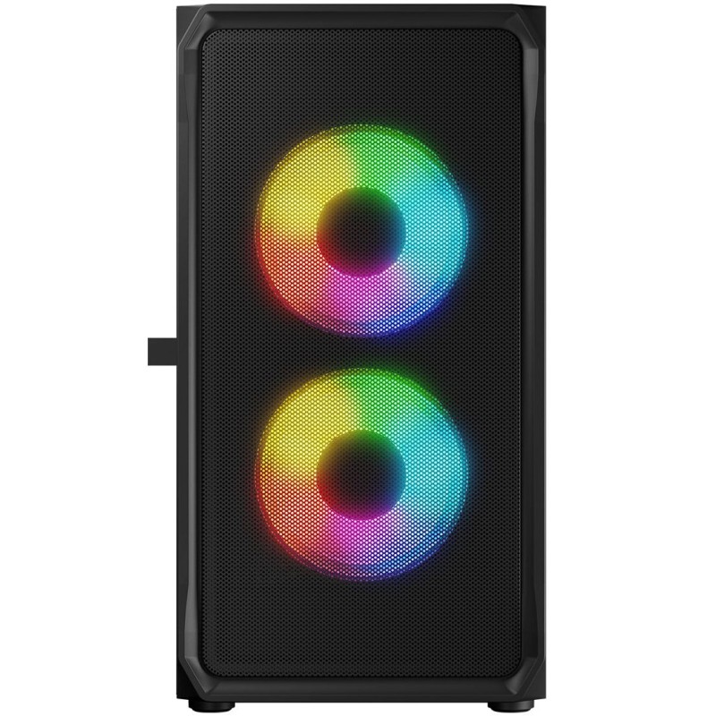 Корпус ПК (компьютерный корпус) LogicConcept PORTOS MESH+GLASS ARGB 3x120 мм чёрный без БП mATX