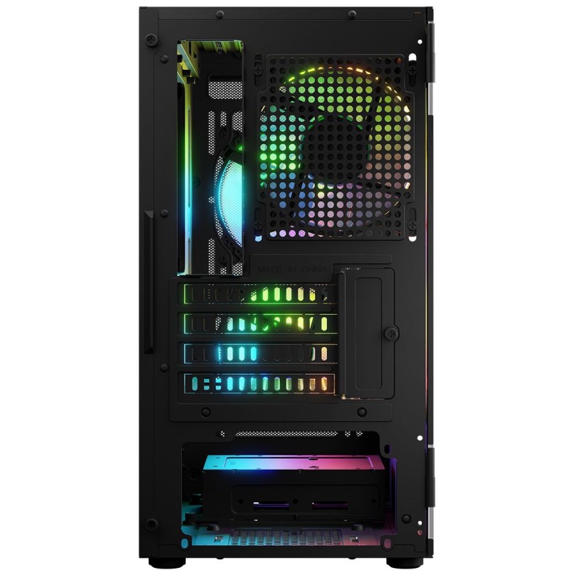 Корпус ПК (компьютерный корпус) LogicConcept PORTOS MESH+GLASS ARGB 3x120 мм чёрный без БП mATX