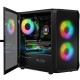 Корпус ПК (компьютерный корпус) LogicConcept PORTOS MESH+GLASS ARGB 3x120 мм чёрный без БП mATX