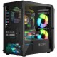 Корпус ПК (компьютерный корпус) LogicConcept PORTOS MESH+GLASS ARGB 3x120 мм чёрный без БП mATX