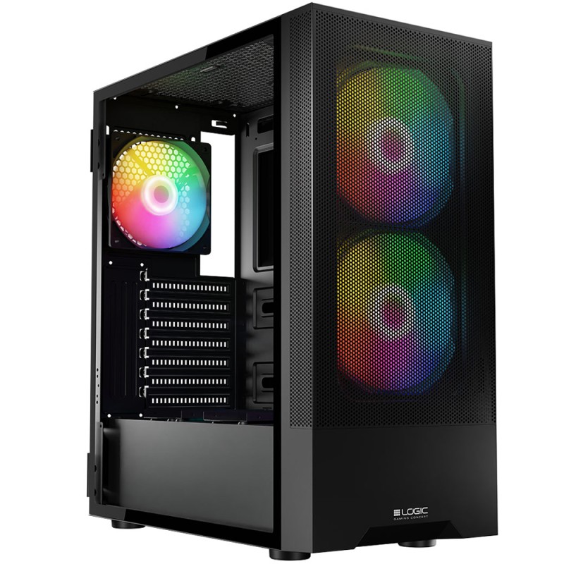 Корпус (системный блок) LogicConcept ARYA MESH+GLASS ARGB ATX чёрный