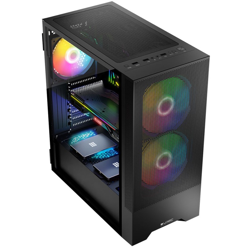 Корпус (системный блок) LogicConcept ARYA MESH+GLASS ARGB ATX чёрный