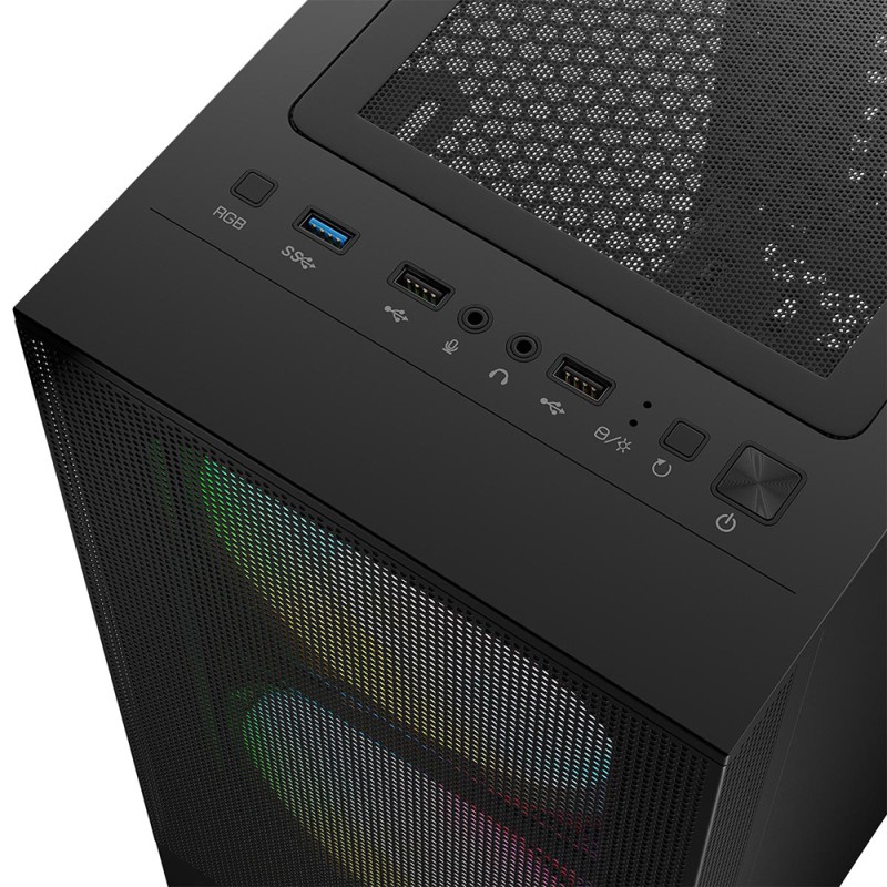 Корпус (системный блок) LogicConcept ARYA MESH+GLASS ARGB ATX чёрный