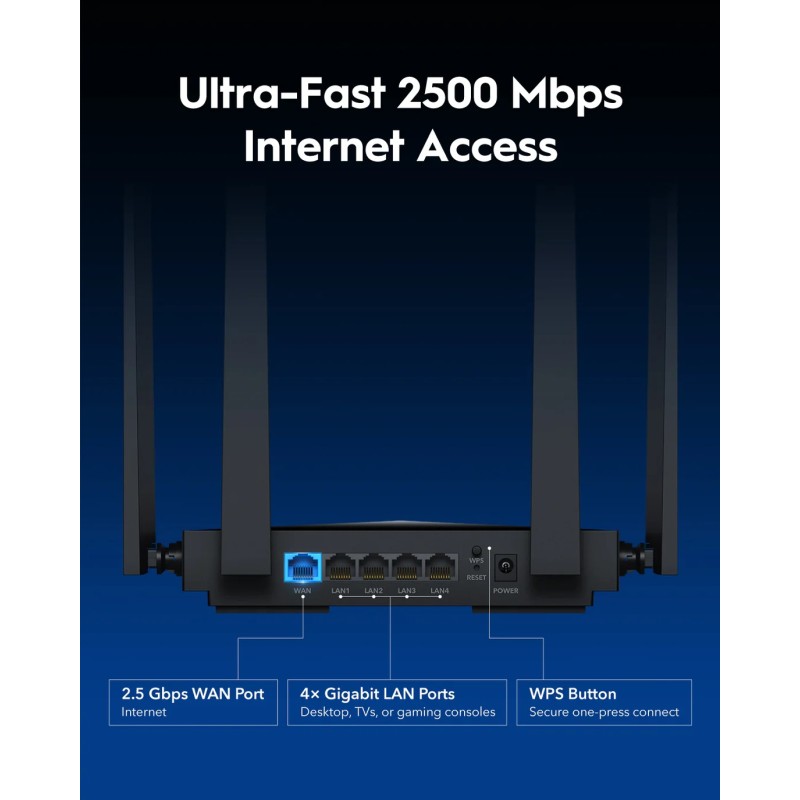Wi-Fi маршрутизатор (роутер) Cudy WR3600H BE3600, 2.5G