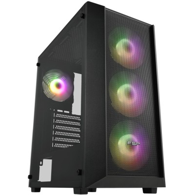 Компьютерный корпус (корпус ПК) FSP CMT218AB ATX Black без блока питания