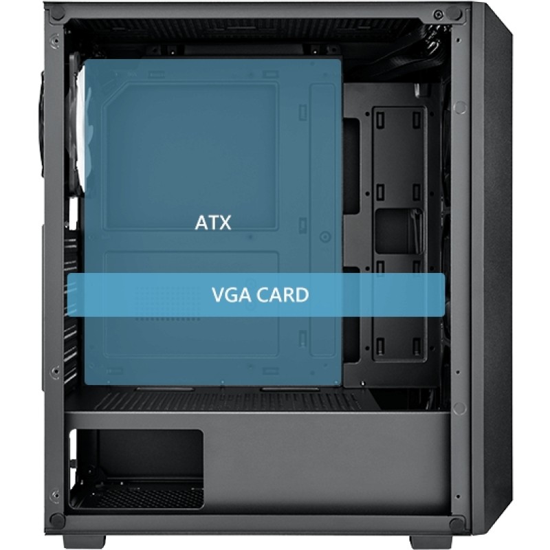 Комп'ютерний корпус (корпус ПК) FSP CMT218AB ATX Black без блока живлення