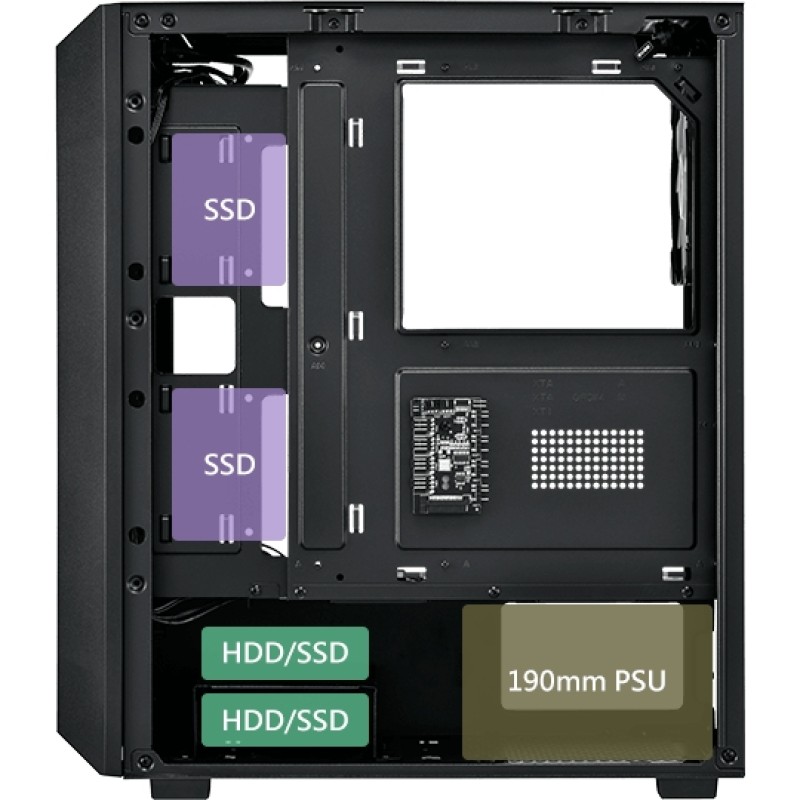 Комп'ютерний корпус (корпус ПК) FSP CMT218AB ATX Black без блока живлення