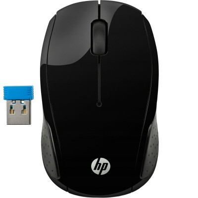 Беспроводная мышь (компьютерная мышь) HP 200 Black Wireless Mouse чёрная