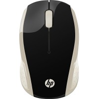 Мишка бездротова (комп'ютерна миша) HP 200 Silk Gold 1000 dpi, чорно-золота
