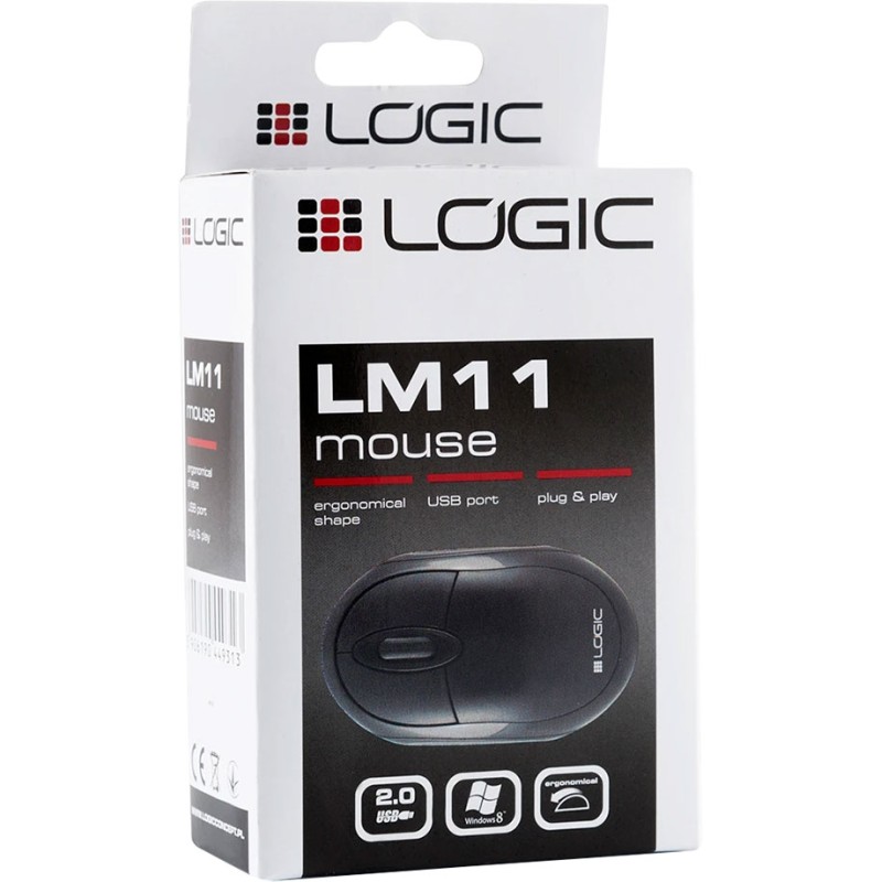 Дротова мишка (комп’ютерна миша) LogicConcept LM-11 1000 dpi чорна