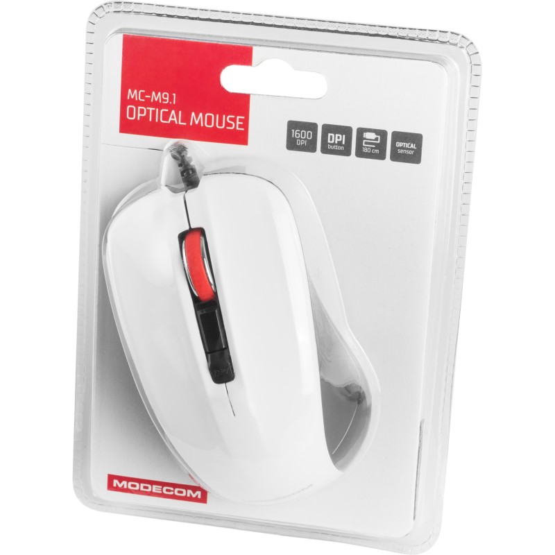 Мишка (комп’ютерна миша) Modecom MC-M9.1 1600 dpi, чорно-біла