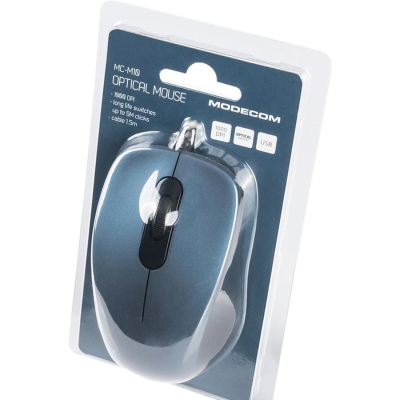 Мишка (комп’ютерна миша) Modecom MC-M10S 1000 dpi, синя