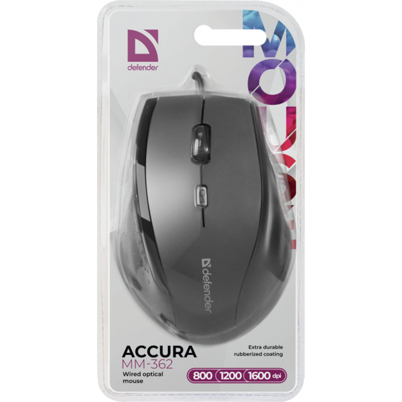 Комп’ютерна миша (мишката) Defender Accura MM-362 1600 dpi чорна