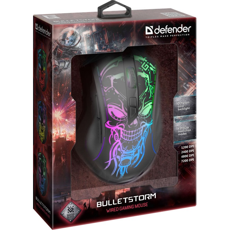 Ігрова миша (ігрова мишка) Defender Bulletstorm GM-928 1200–7200 dpi