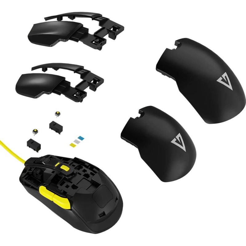 Игровая мышь (компьютерная мышь) Modecom Jager Volcano 12400 DPI, чёрная
