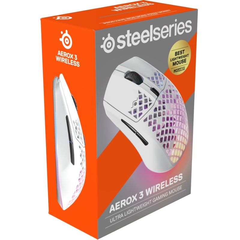 Ігрова мишка (геймерська миша) SteelSeries Aerox 3 Wireless Snow біла Ігрова мишка (геймерська миша) SteelSeries Aerox 3 Wireless Snow біла