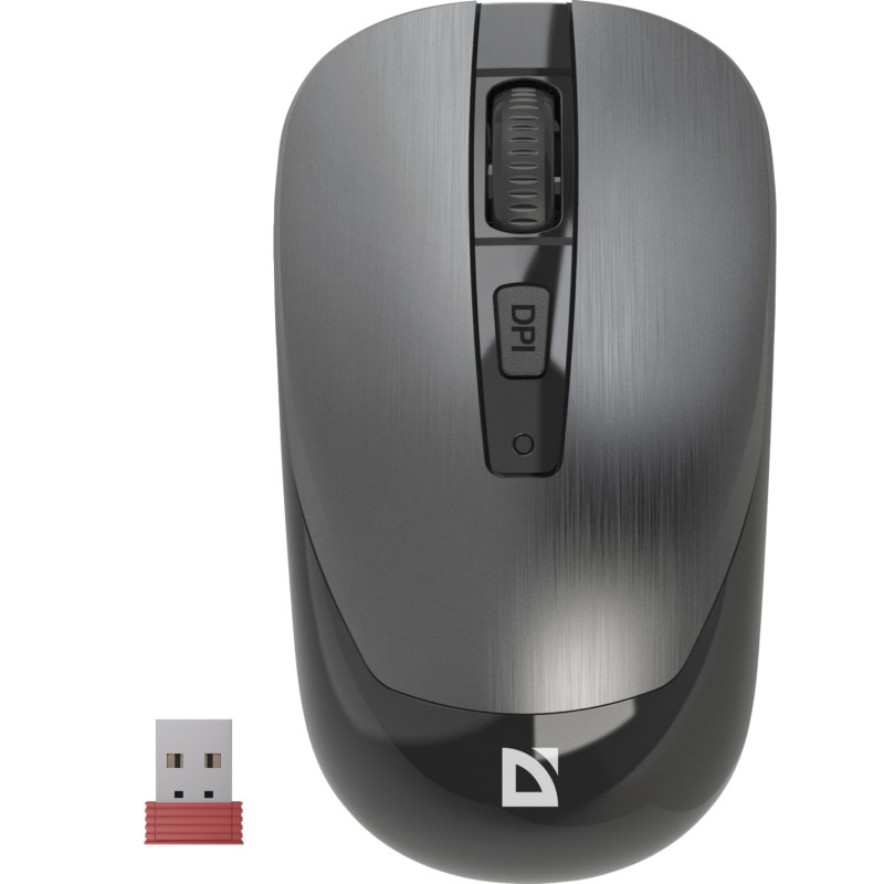 Комп’ютерна миша (бездротова мишка) Defender Wave MM-995, 1600 dpi, сіро-чорна