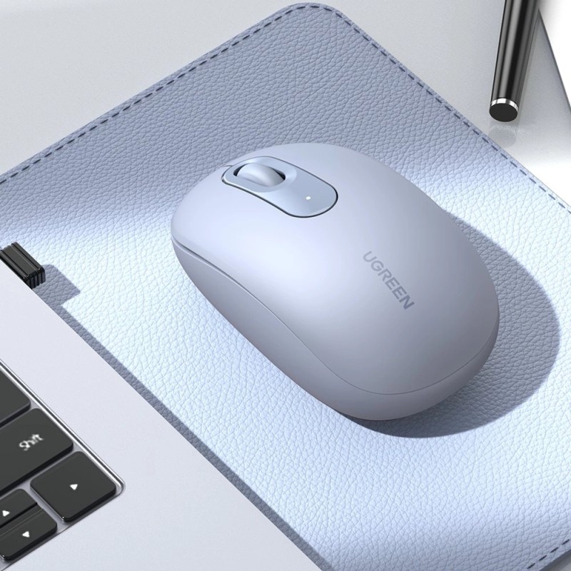 Бездротова мишка (комп'ютерна миша) UGREEN 2.4GHz MU105 блакитна, 2400 dpi