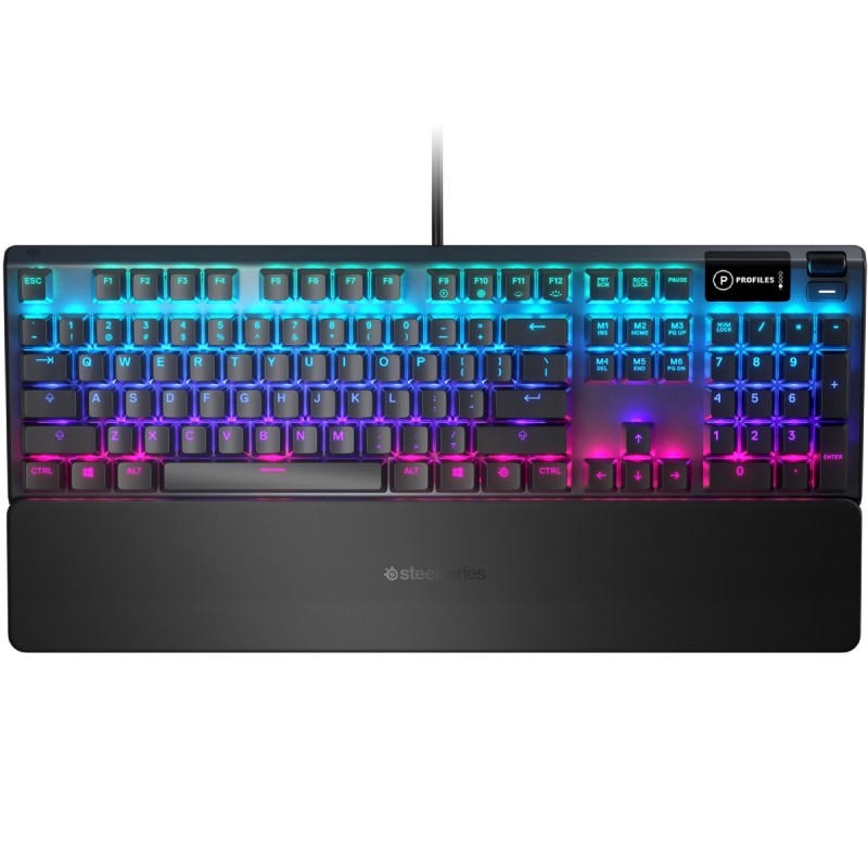 Клавіатура ігрова (геймерська) SteelSeries Apex 5 Blue Switch повнорозмірна RGB