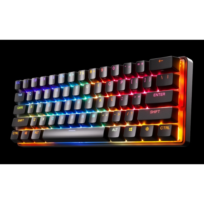 Клавиатура игровая (геймерская клавиатура) SteelSeries Apex Pro Mini WL чёрная компактная Клавиатура игровая (геймерская клавиатура) SteelSeries Apex Pro Mini WL чёрная компактная