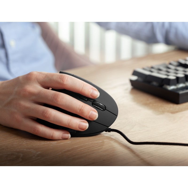 Вертикальна мишка (комп’ютерна миша) Sandberg Wired Vertical Mouse Pro чорна
