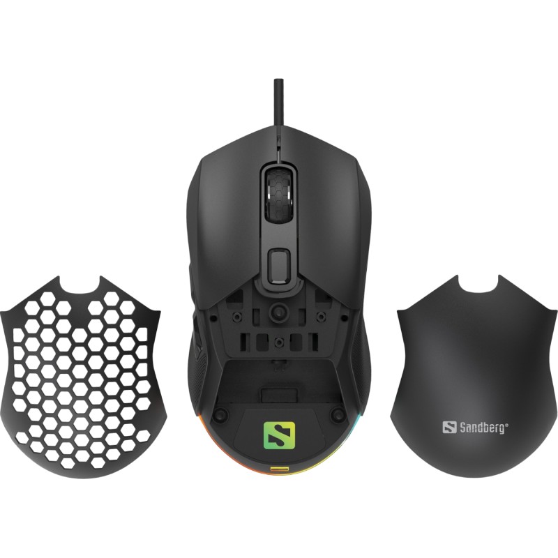 Ігрова мишка (компʼютерна миша) Sandberg FlexCover 6D Gamer Mouse 12800 dpi, чорна