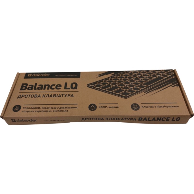 Ігрова клавіатура (клавіатура) Defender Balance LQ UA LED, чорна