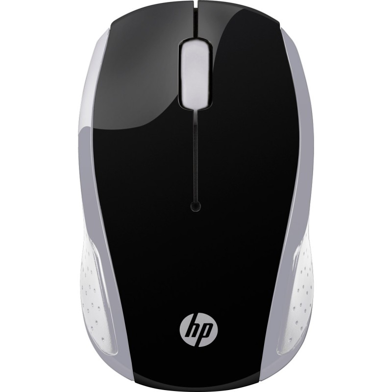 Беспроводная мышь (компьютерная мышка) HP 200 Pike Silver Wireless Mouse 1000 dpi, чёрно-серебристая