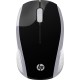 Беспроводная мышь (компьютерная мышка) HP 200 Pike Silver Wireless Mouse 1000 dpi, чёрно-серебристая