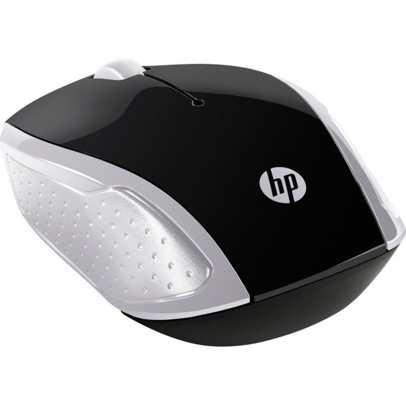 Беспроводная мышь (компьютерная мышка) HP 200 Pike Silver Wireless Mouse 1000 dpi, чёрно-серебристая