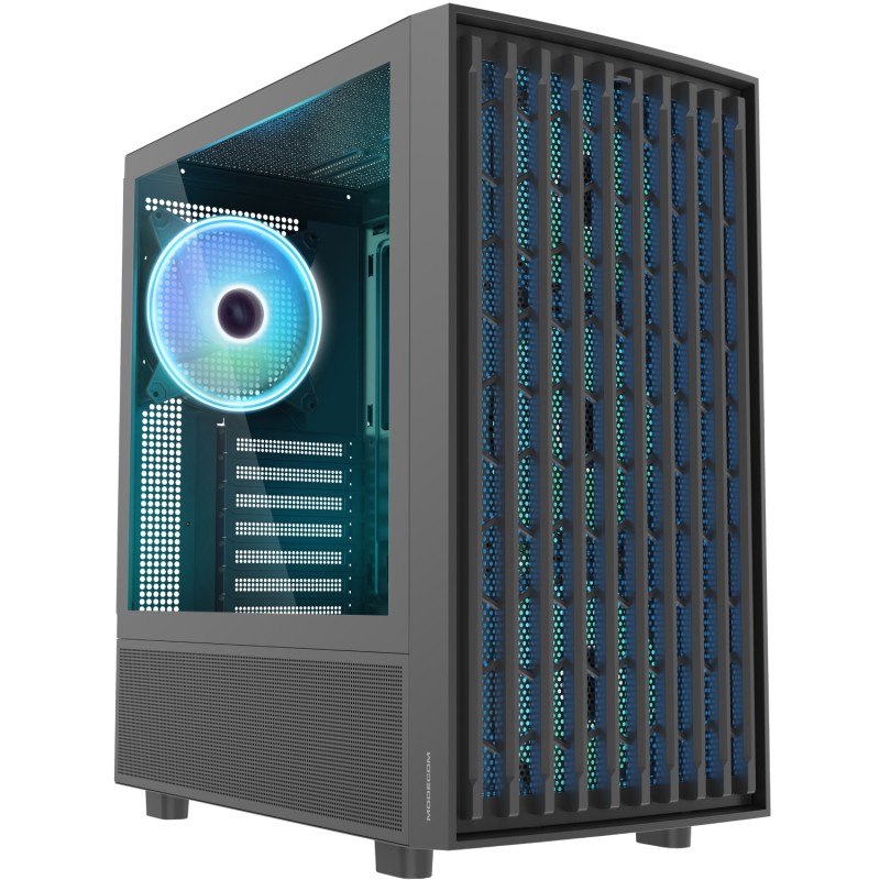 Корпус (комп'ютерний корпус) Modecom BREEZE Black, 4 ARGB вентилятори, без БЖ