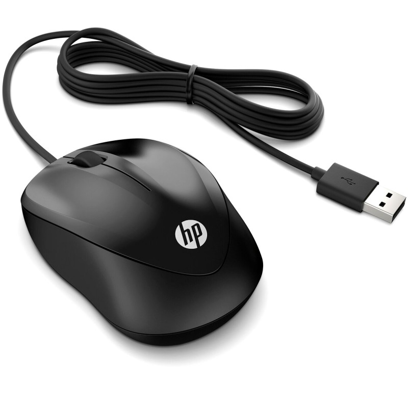Мишка дротова (комп’ютерна миша) HP 1000 Wired Mouse 1200 dpi, чорна