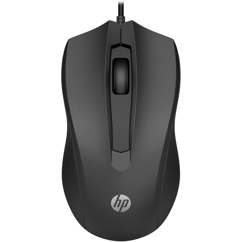 Мышь проводная (компьютерная мышь) HP 100 чёрная