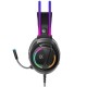 Игровая гарнитура (наушники с микрофоном) Defender Flame RGB, чёрная, кабель 2 м