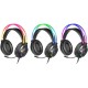 Игровая гарнитура (наушники с микрофоном) Defender Flame RGB, чёрная, кабель 2 м