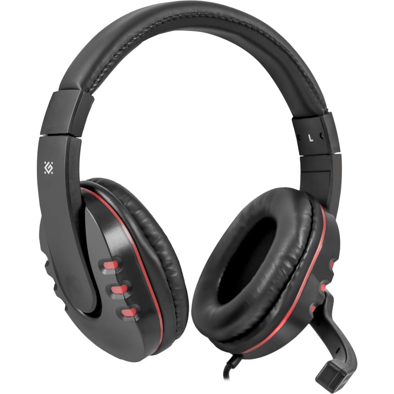 Игровая гарнитура (наушники с микрофоном) Defender Warhead G-160 чёрно-красная
