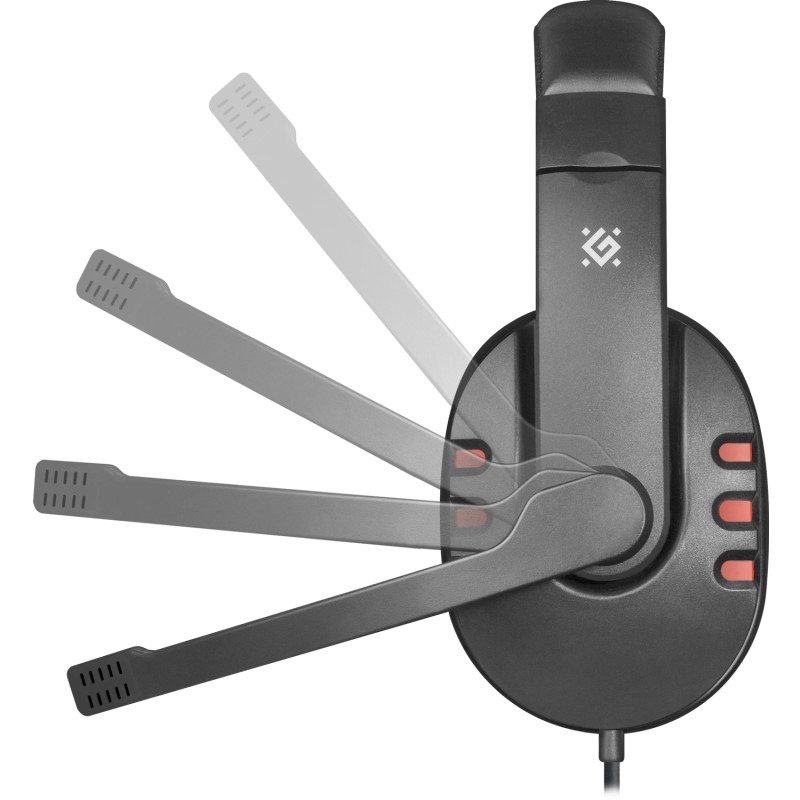 Игровая гарнитура (наушники с микрофоном) Defender Warhead G-160 чёрно-красная Игровая гарнитура (наушники с микрофоном) Defender Warhead G-160 чёрно-красная