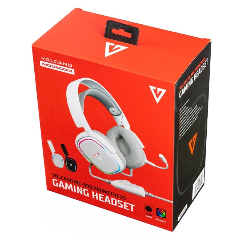 Ігрова гарнітура (навушники з мікрофоном) Modecom Volcano Prometheus 7.1 White USB