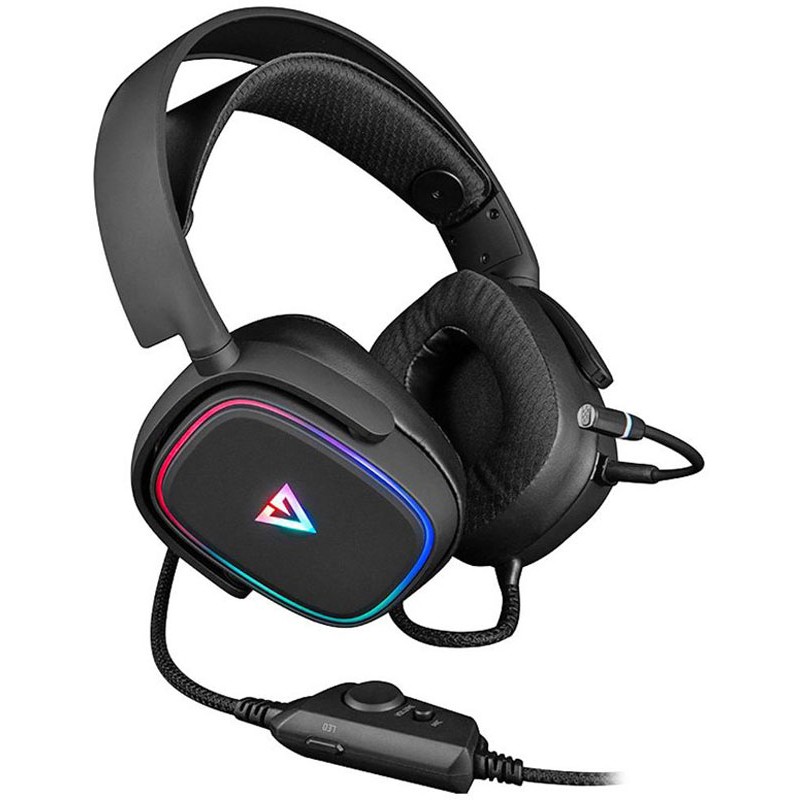 Игровая гарнитура (игровые наушники) Modecom Volcano Prometheus RGB 7.1 Black USB