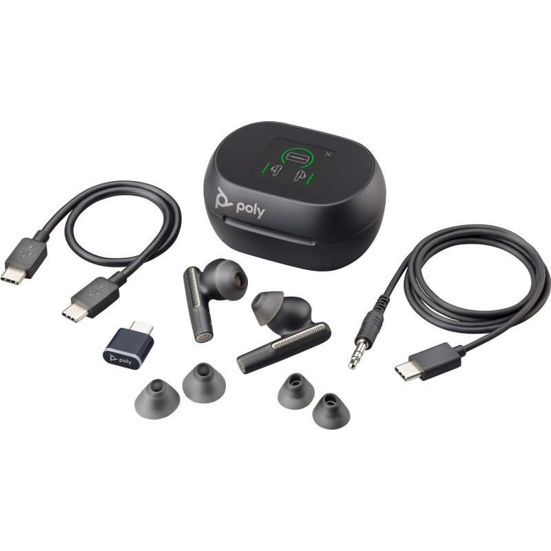 Наушники TWS (беспроводные вкладыши) Poly Voyager Free 60+ Earbuds + BT700C + TSCHC чёрные Наушники TWS (беспроводные вкладыши) Poly Voyager Free 60+ Earbuds + BT700C + TSCHC чёрные