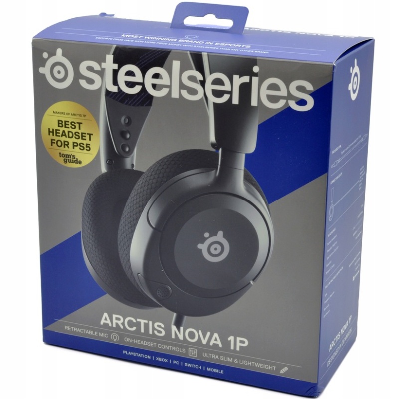 Ігрова гарнітура (ігрові навушники) SteelSeries Arctis Nova 1P чорна