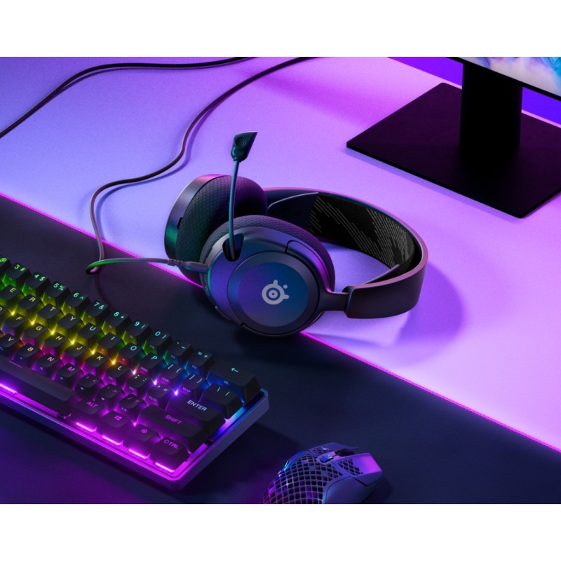 Ігрова гарнітура (гарнітура для геймінгу) SteelSeries Arctis Nova 1 чорна, 3,5 мм