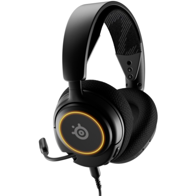 Игровая гарнитура (игровые наушники) SteelSeries Arctis Nova 3 RGB Black MultiPlatform чёрная