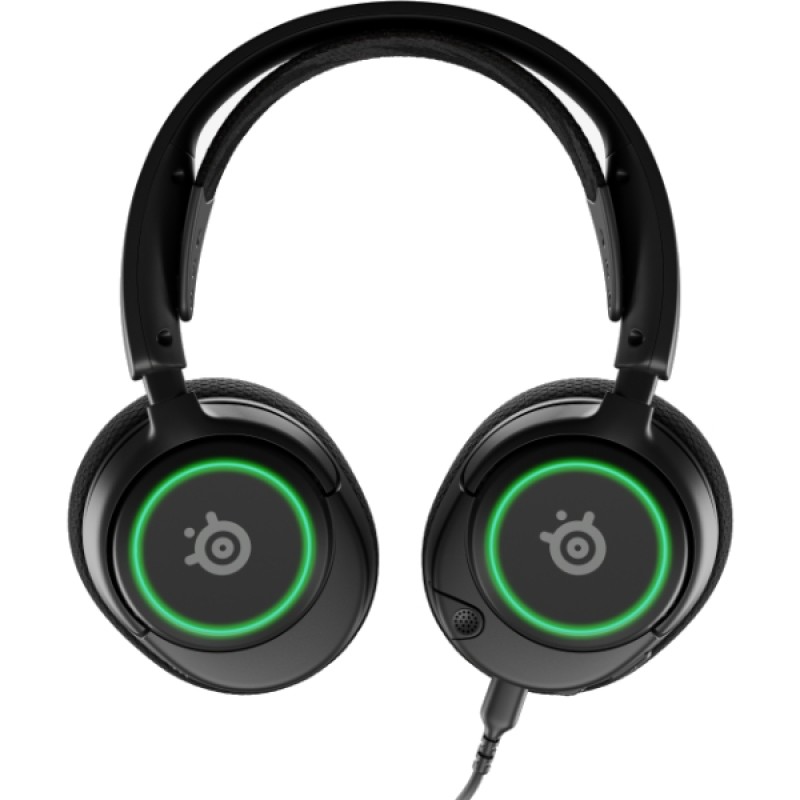 Игровая гарнитура (игровые наушники) SteelSeries Arctis Nova 3 RGB Black MultiPlatform чёрная