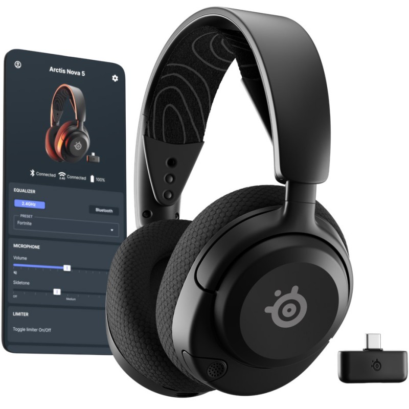 Ігрова гарнітура (бездротові навушники) SteelSeries Arctis Nova 5 Black MultiPlatform