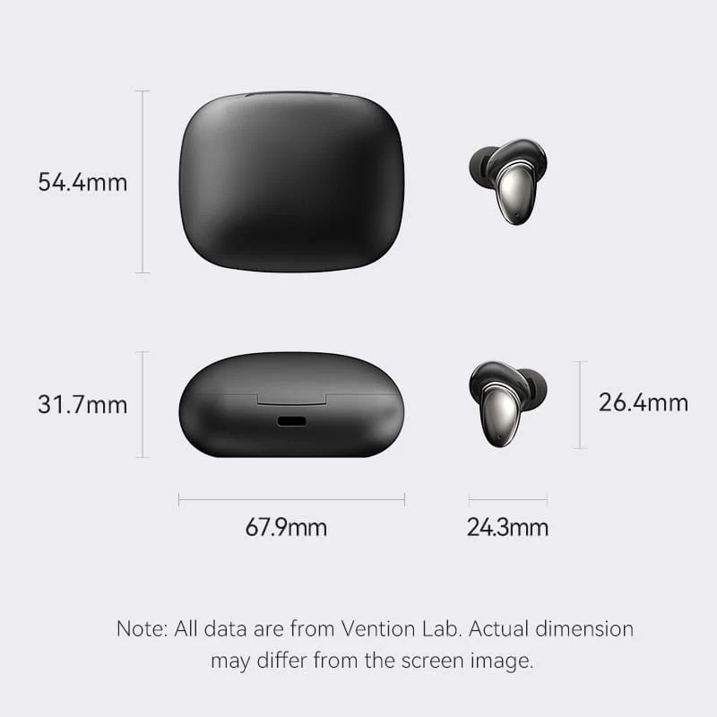 TWS-навушники (бездротова гарнітура) Vention Tiny Earbuds T13 чорні TWS-навушники (бездротова гарнітура) Vention Tiny Earbuds T13 чорні