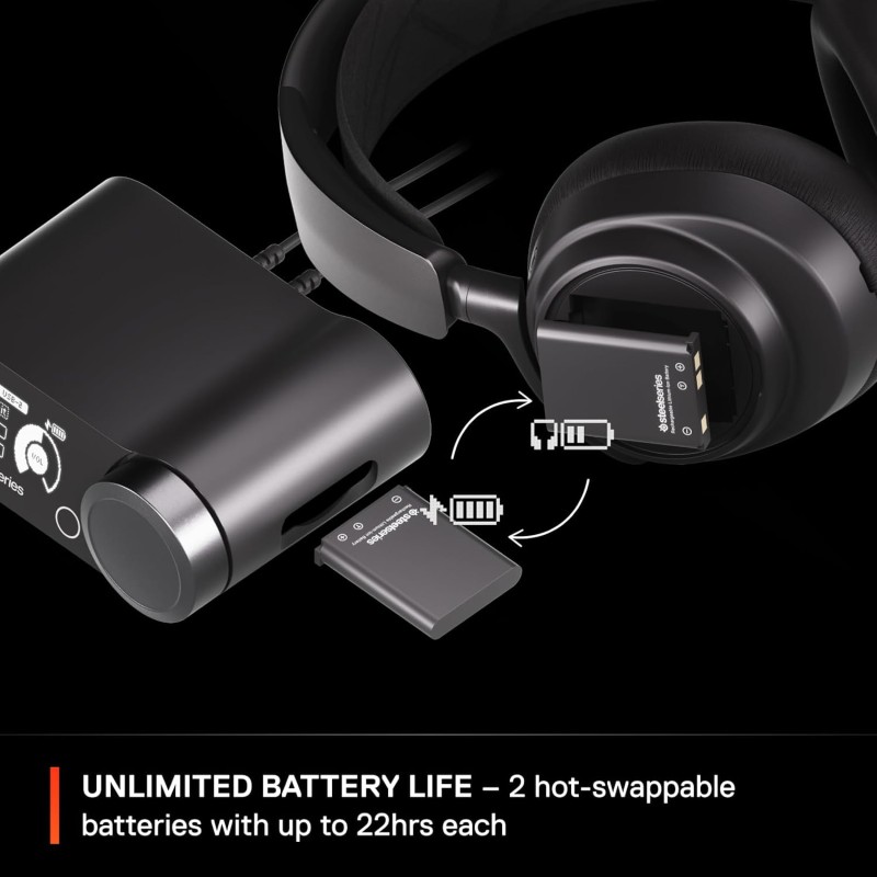 Ігрова гарнітура (навушники з мікрофоном) SteelSeries Arctis Nova Pro Wireless P чорна